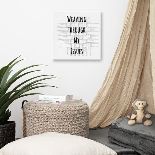 Weaving through my issues canvas wall art